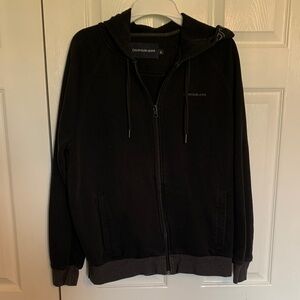 Large Calvin Klein Jeans Men’s Black Zip-Up Hooded Sweater